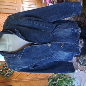 WOMEN'S SIZE L DENIM BLAZER